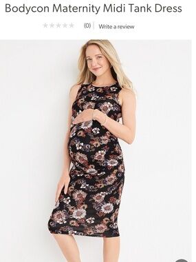 XXL Maurices Floral Maternity Midi Tank Dress